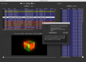 Qube!'s new artist view GUI.
