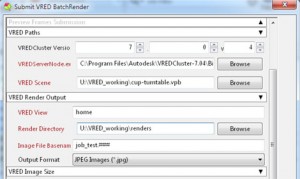 Qube! submission interface for Autodesk VRED